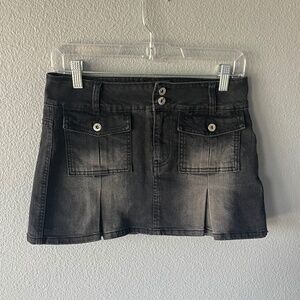 Denim Stretch Mini Skirt